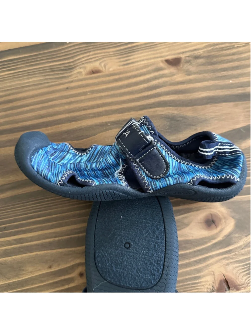 Boys Nautica Blue Navy Striped Kettle Gulf Water Shoes US 11 Toddler Pool Shoes